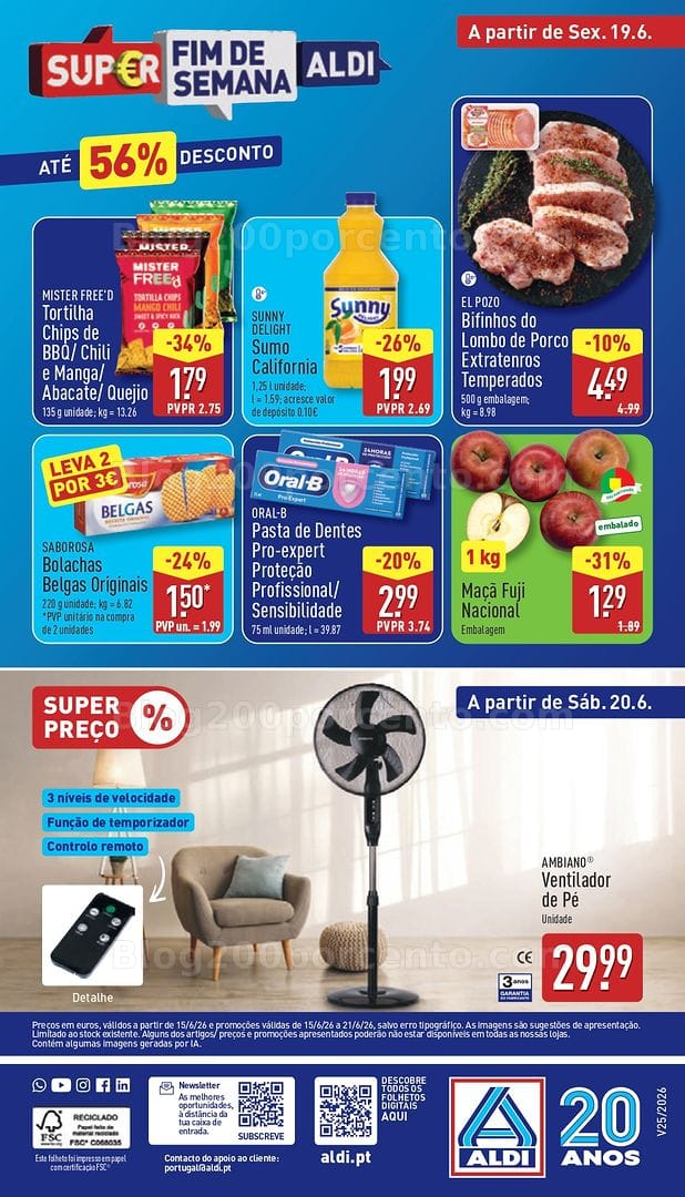 Antevisão Folheto ALDI Promoções de 15 a 21 junho